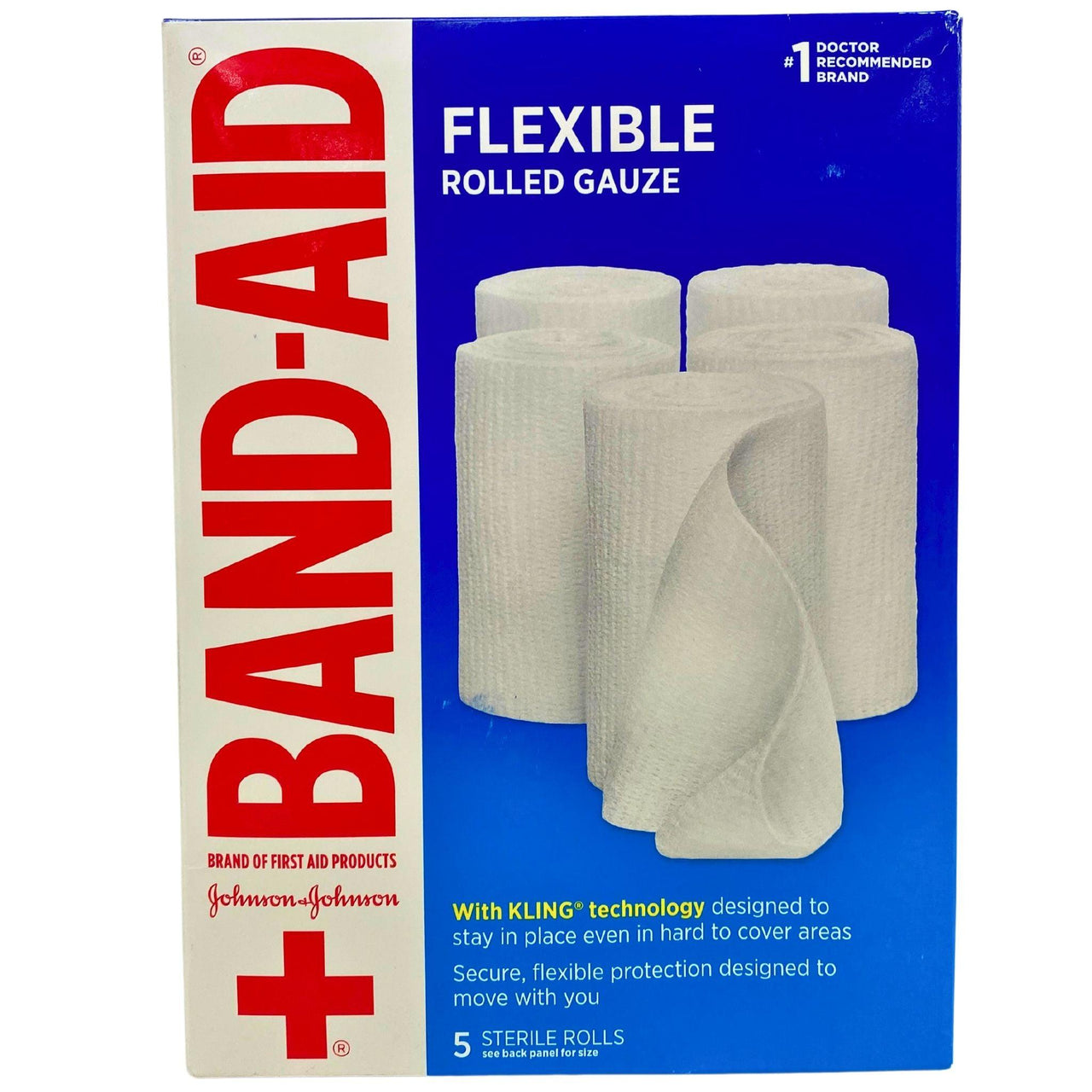 Band-Aid Johnson + Johnson Flexible Rolled Gauze 5 Sterile Rolls (74 Pcs Lot) - Discount Wholesalers Inc