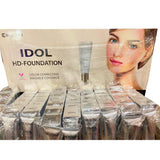 Beyond Display Assorted Shades of Foundation Idol HD Foundation Color Correcting Invisible Coverage 1.0OZ (400 Pcs Lot) - Discount Wholesalers Inc
