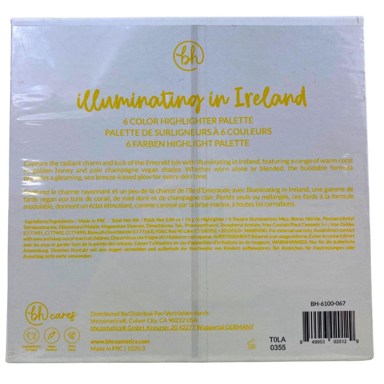 BH Cosmetics Illuminating in Ireland 6 Color Highlighter Palette 0.84OZ (40 Pcs Lot) - Discount Wholesalers Inc