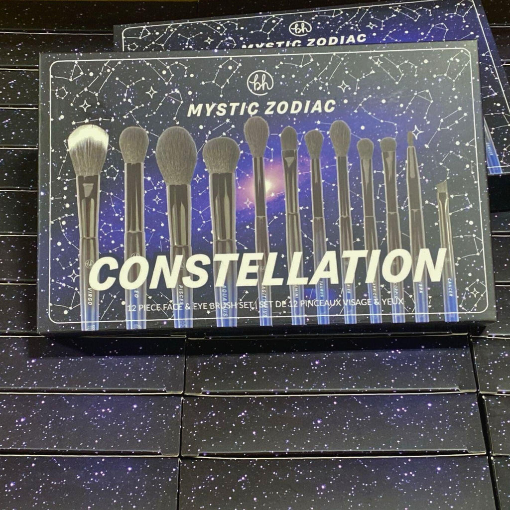 BH Cosmetics Mystic Zodiac Constellation 12 Piece Face & Eye Brush Set (24 Pcs Lot) - Discount Wholesalers Inc