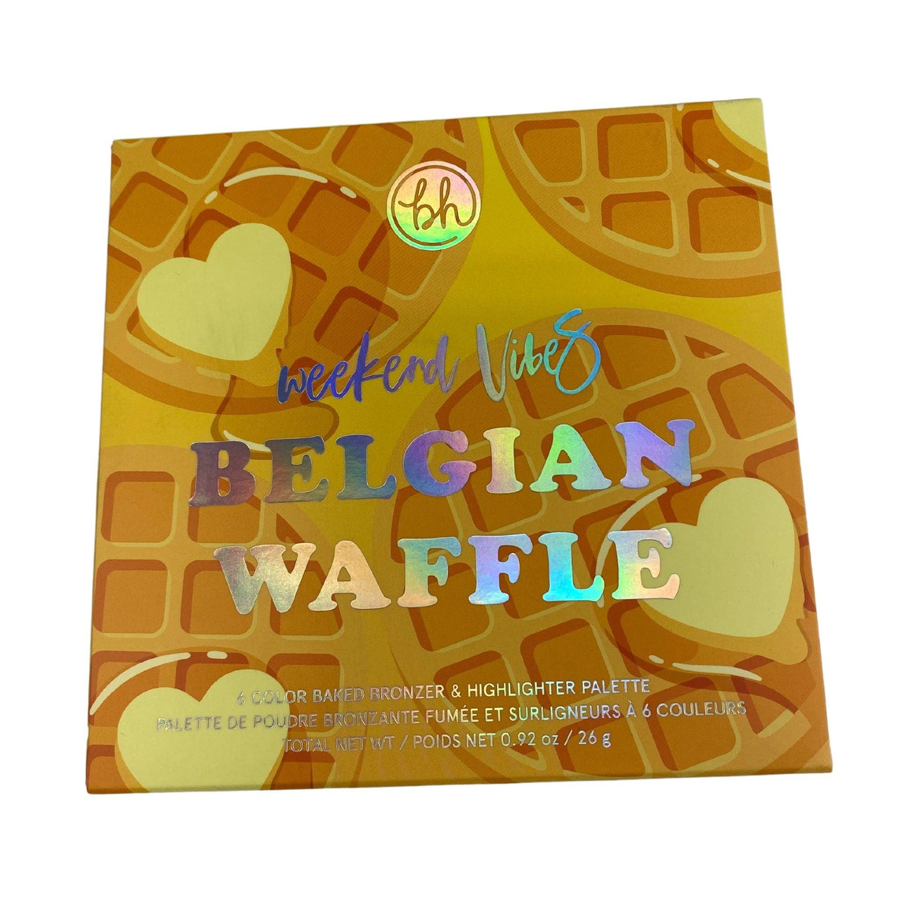 BH Cosmetics Weekend Vibes Belgian Waffle Bronzer & Highlighter Palette 0.92oz /26g (30 Pcs Lot) - Discount Wholesalers Inc