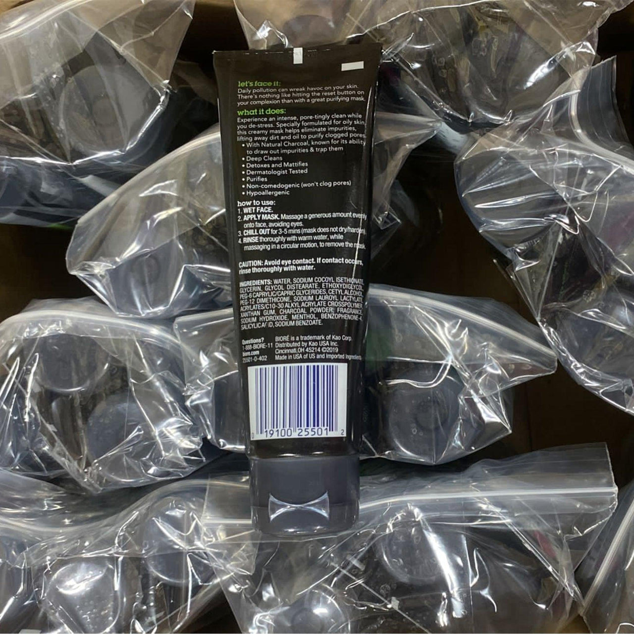 Biore Charcoal Whipped Purifying Detox Mask (50 Pcs Box) - Discount Wholesalers Inc