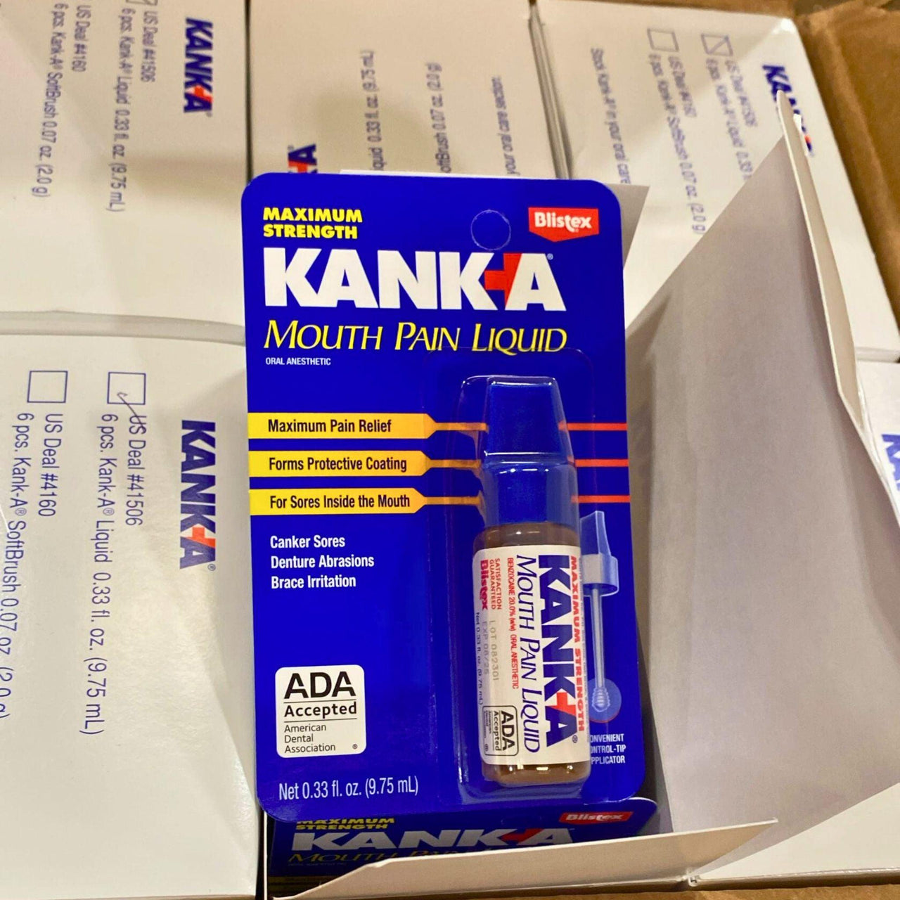 Blistex Kanka Maximum Strength Mouth Pain Liquid Oral Anesthetic 0.33OZ (60 Pcs Lot) - Discount Wholesalers Inc