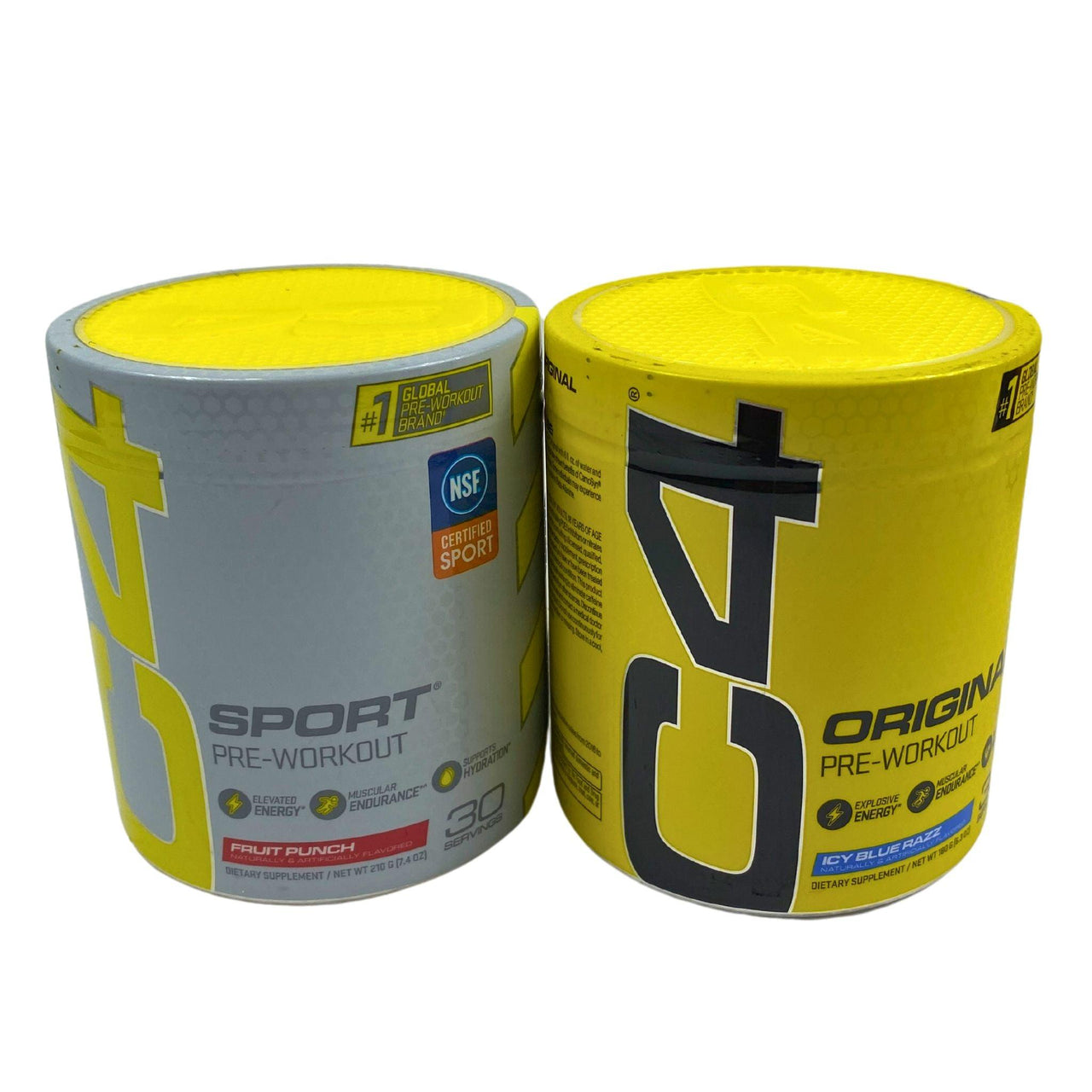 C4 Sport Pre-Workout Fruit Punch 7.4oz and Original Explosive Pre-Workout 6.3oz (24 Pcs Lot) - Discount Wholesalers Inc