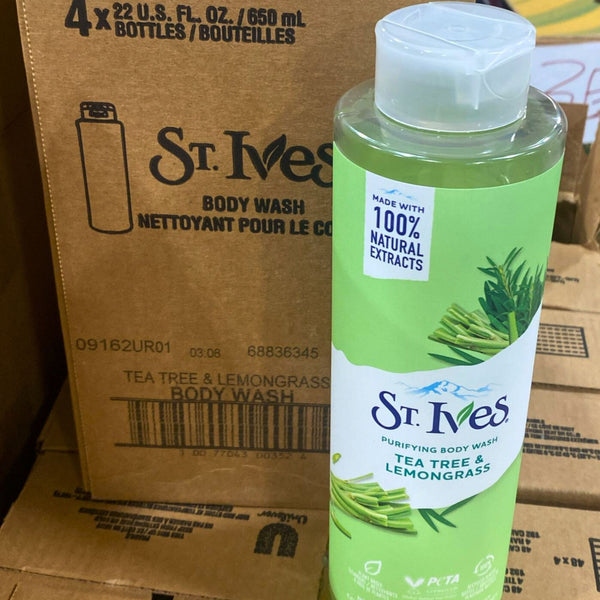 ST.Ives Purifying Body Wash Tea Tree & Lemongrass Plant Based Cleansers 
