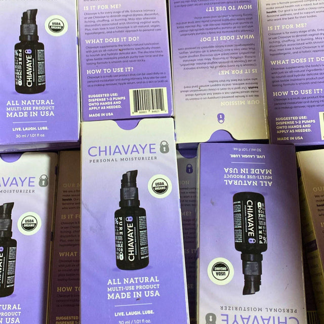 Chiavaye Personal Moisturizer All Natural Multi-Use Product Live.Laugh.Lube 1.01OZ (18 Pcs Lot) - Discount Wholesalers Inc