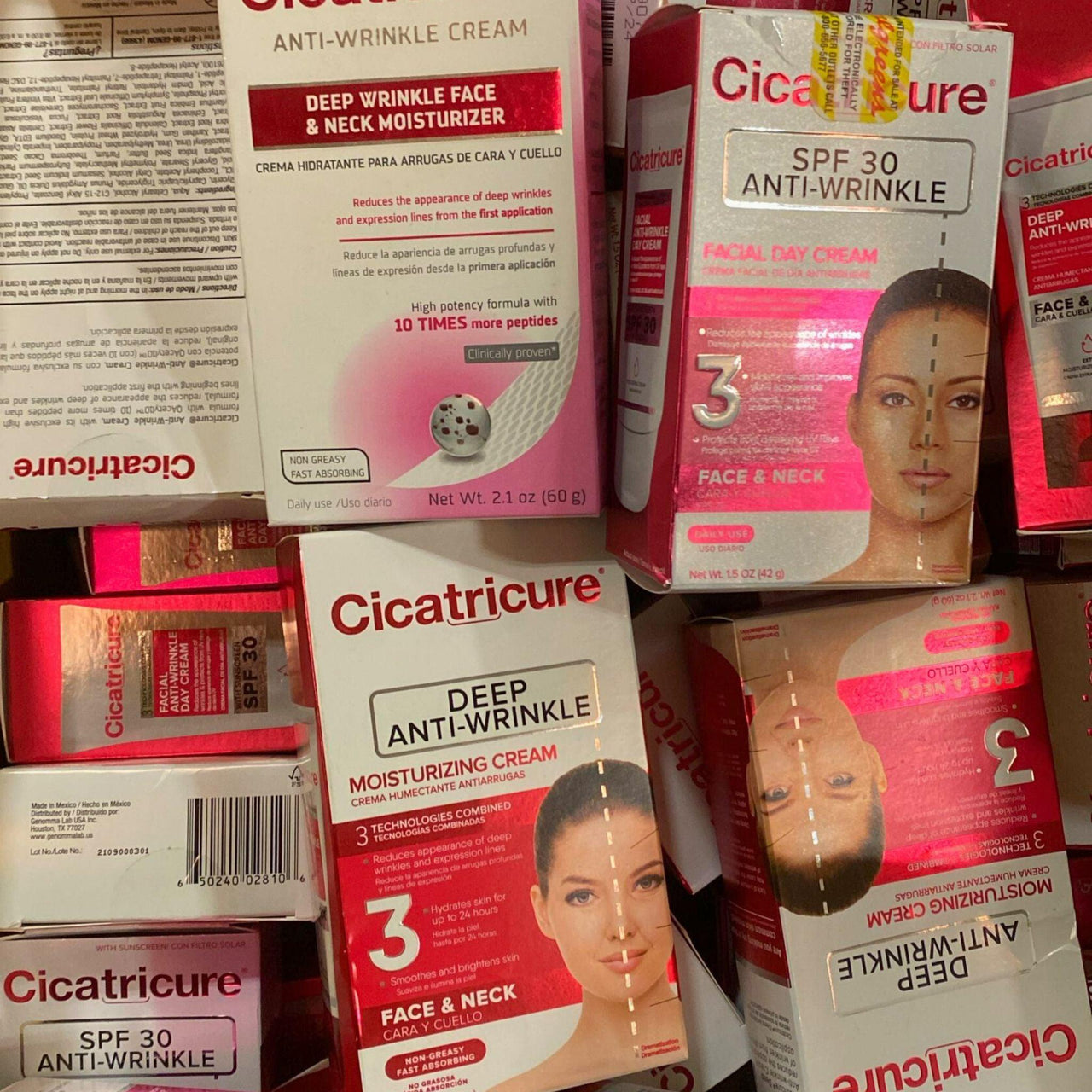 Cicatricure Anti Wrinkle Face & Neck Cream and Cicatricure Advanced Face Cream for Fine Lines & Wrinkles (36 Pcs Lot) - Discount Wholesalers Inc
