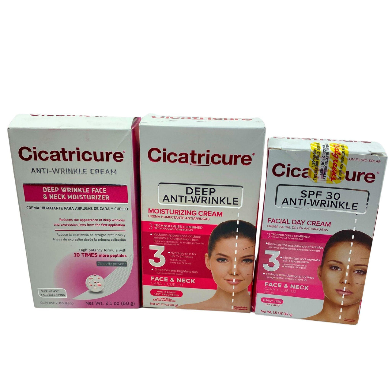 Cicatricure Anti Wrinkle Face & Neck Cream and Cicatricure Advanced Face Cream for Fine Lines & Wrinkles (36 Pcs Lot) - Discount Wholesalers Inc