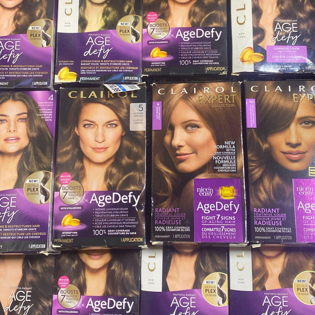 Clairol Age Defy Mix Youthful Radiant Color (50 Pcs Lot) - Discount Wholesalers Inc