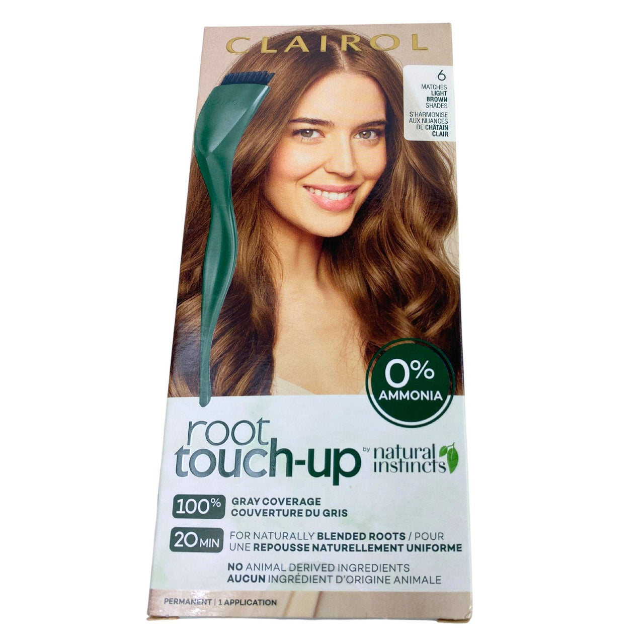 Clairol Root Touch-Up Natural Instincts Permanent Hair Color Dye 6 Light Brown (50 Pcs Lot) - Discount Wholesalers Inc