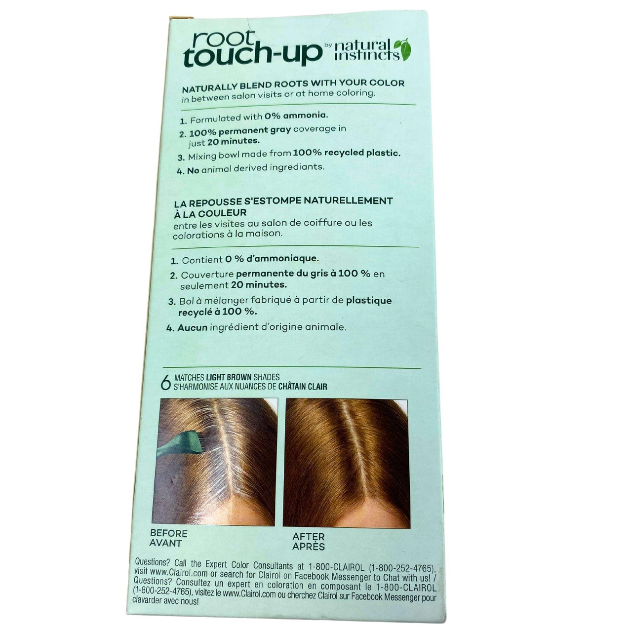 Clairol Root Touch-Up Natural Instincts Permanent Hair Color Dye 6 Light Brown (50 Pcs Lot) - Discount Wholesalers Inc