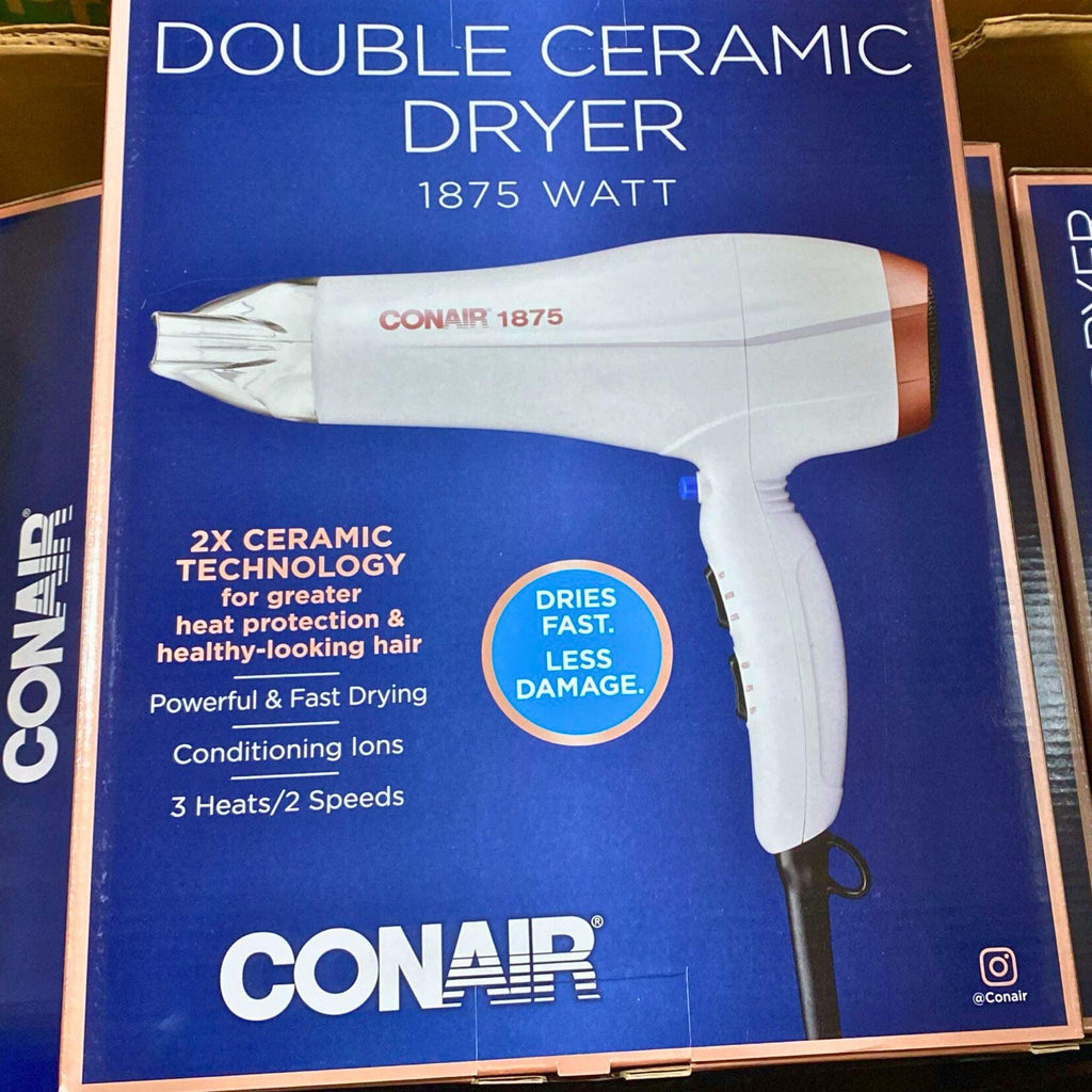 Conair Double Ceramic Dryer 1875 WATT 2X ,Healthy Looking Hair (20 Pcs Lot) - Discount Wholesalers Inc