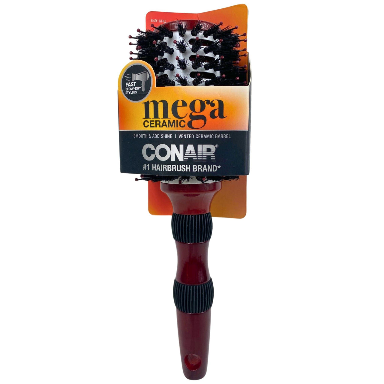 Conair Mega Ceramic #1 Hairbrush Brand Smooth & Add Shine Vented Ceramic Barrel (50 Pcs Lot) - Discount Wholesalers Inc