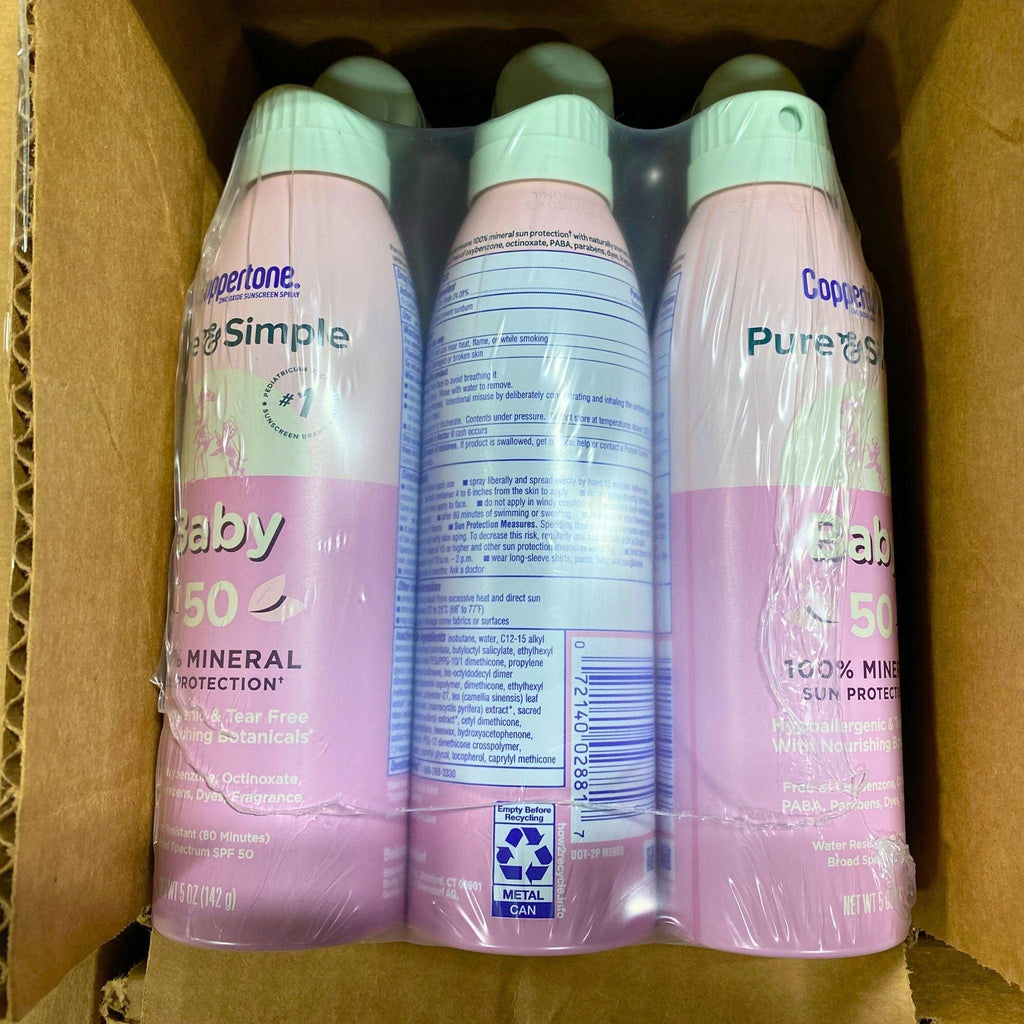 Coppertone Pure Simply Baby 100% Mineral Sun Protection 5OZ (60 Pcs Lot) - Discount Wholesalers Inc