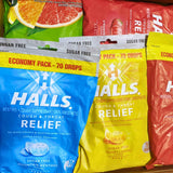 Halls 70 & 80 Drops Assorted Mix & Assorted Flavors 