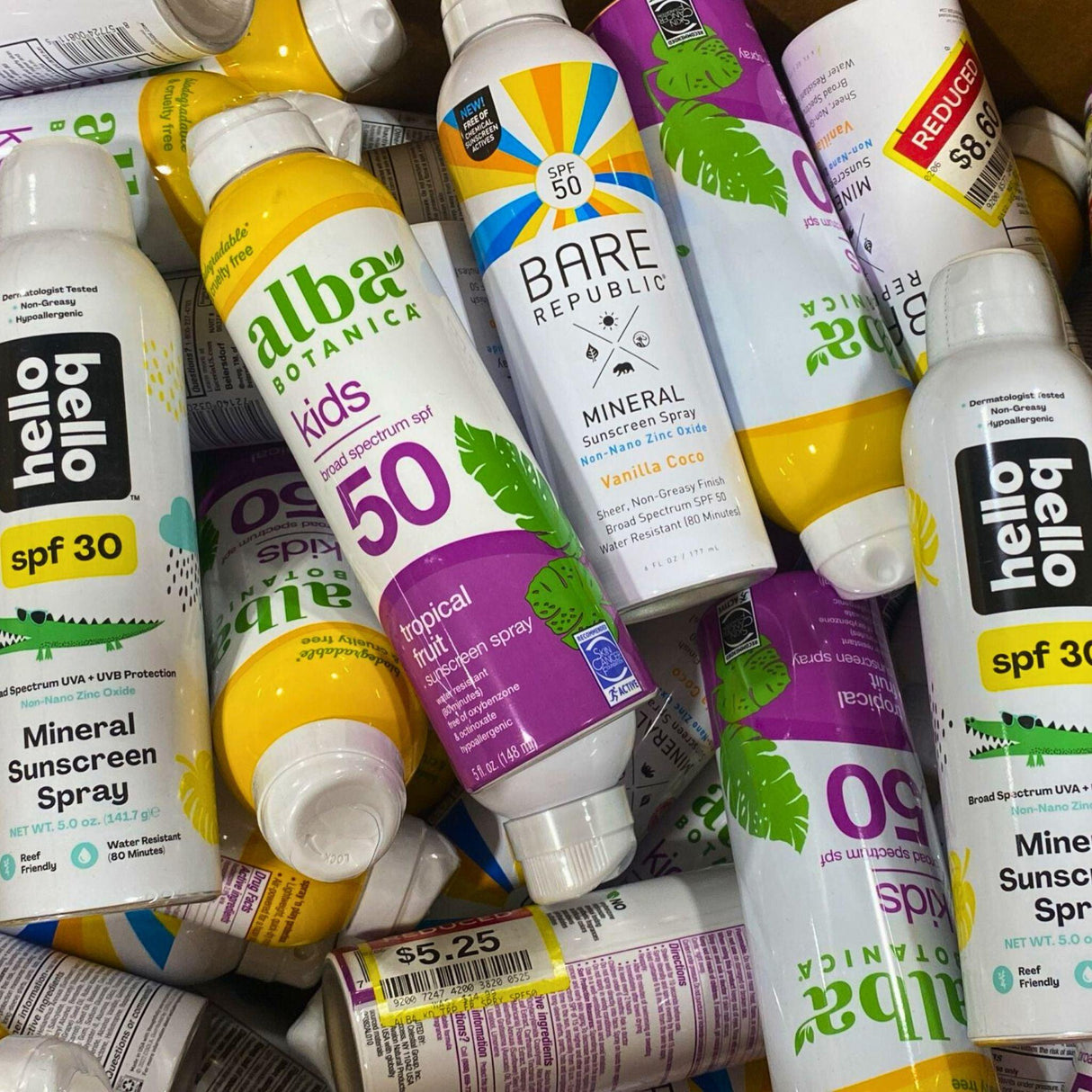 Assorted Brand Sunscreen 