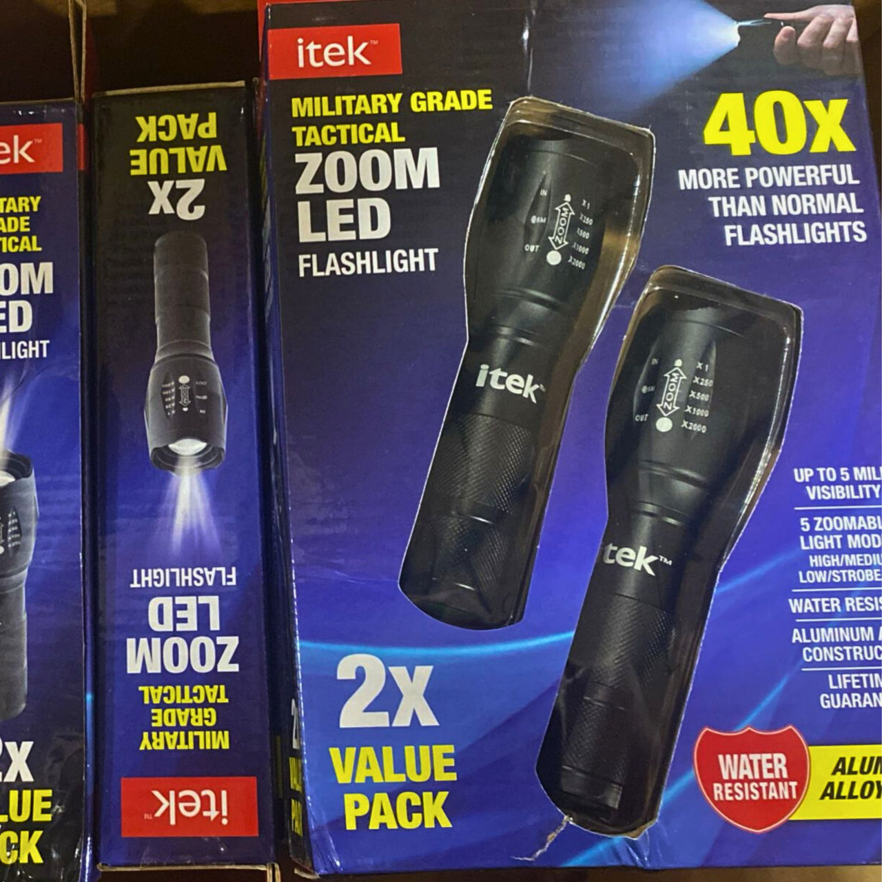 itek military grade tactical zoom led flashlight