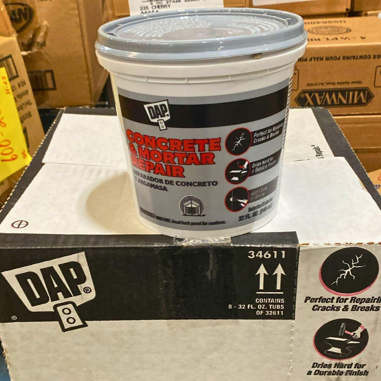 DAP Concrete & Mortar Repair 32OZ (50 Pcs Lot) - Discount Wholesalers Inc