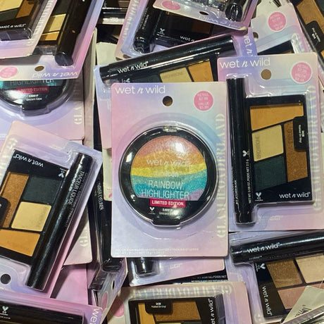 Wet N Wild Rainbow Highlighter & Color Icon Quad Shadow + Liquid Liner 