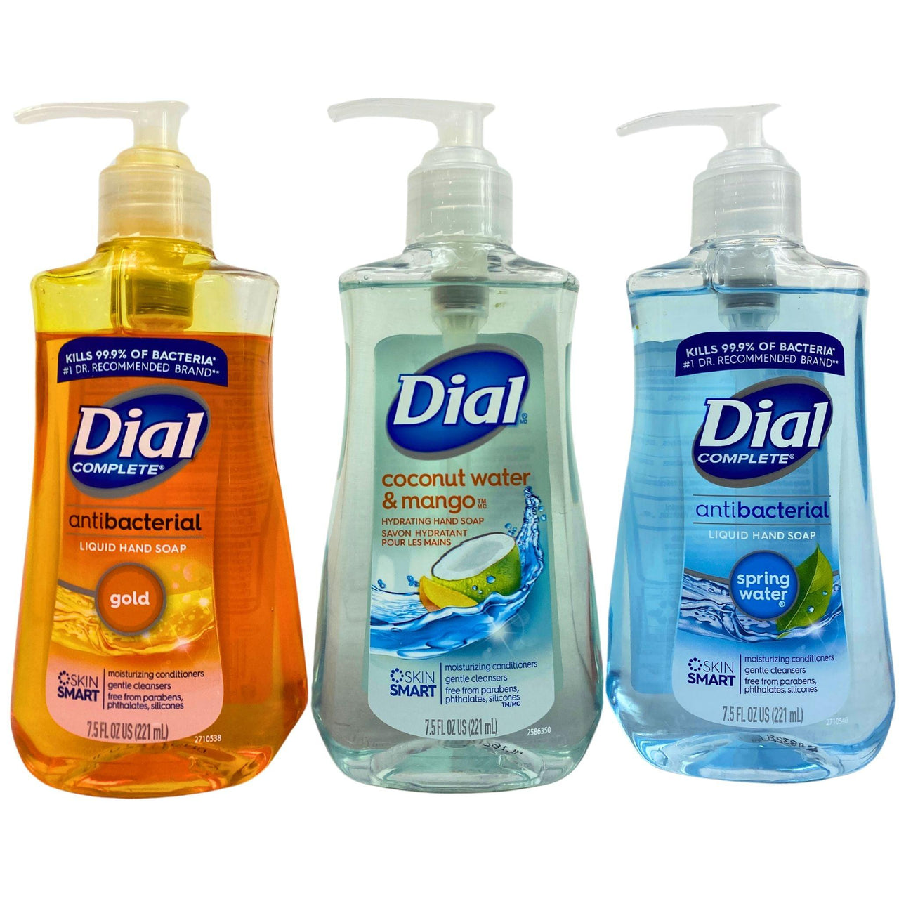 Dial 7.5OZ Assorted Mix - Hydrating Antibacterial Liquid Hand Soap (100 Pcs Lot) - Discount Wholesalers Inc