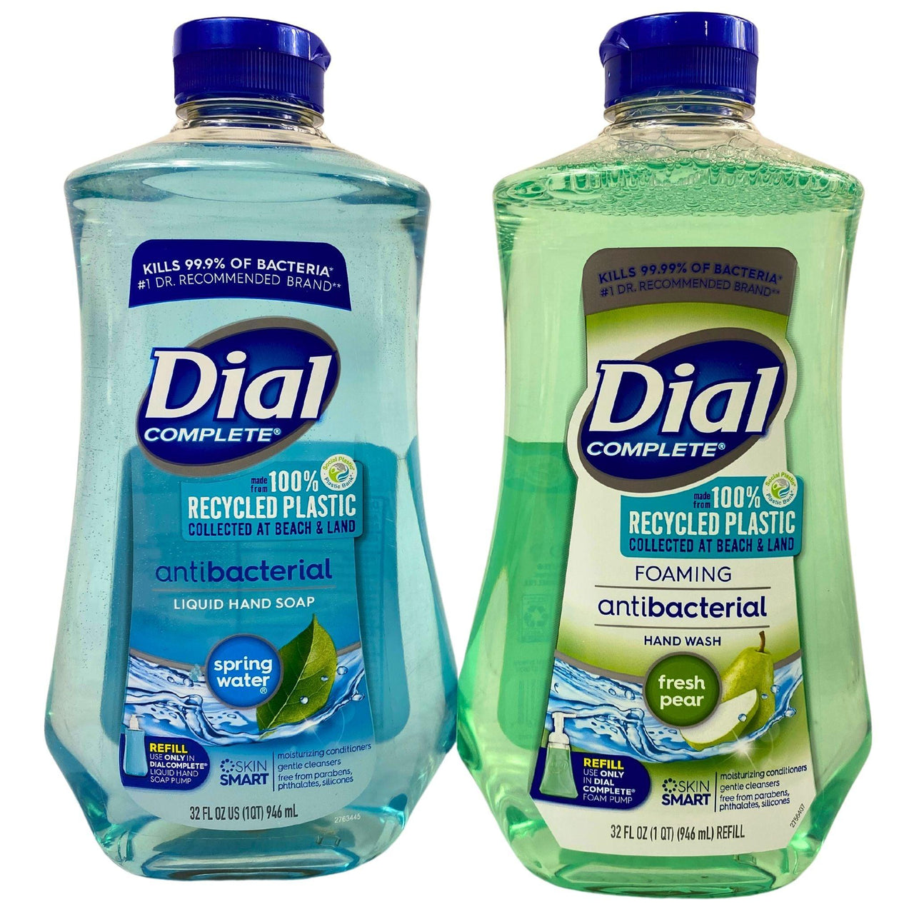 Dial Complete Foaming & Liquid Antibacterial Hand Soap 32OZ Fresh Pear & Spring Water(Mainly) (24 Pcs Lot) - Discount Wholesalers Inc