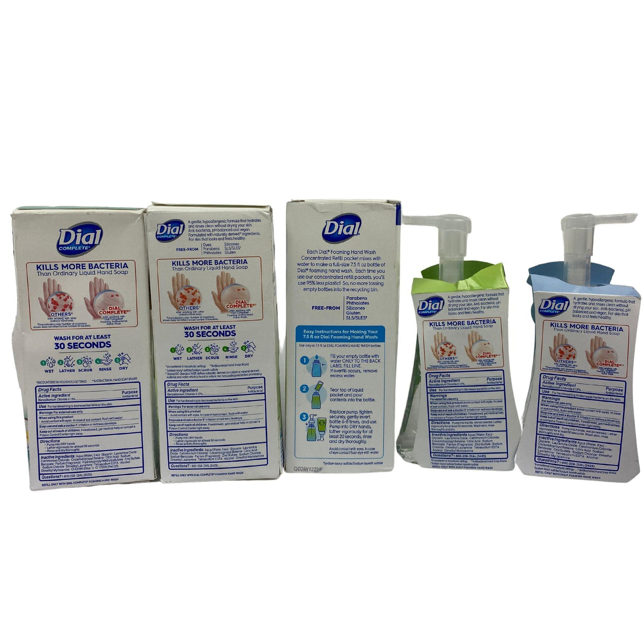 Dial Handwash Assorted Scents & Dial Concentrated Refills (50 Pcs Lot) - Discount Wholesalers Inc