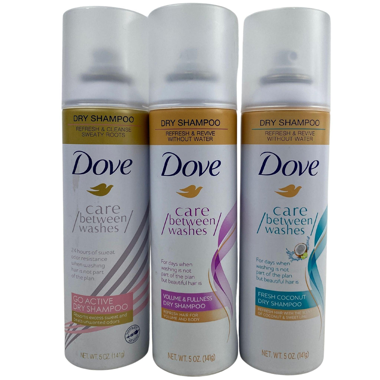 Dove Care Between Washes Dry Shampoo Refresh & Revive Without Water Mix 5OZ (50 Pcs Lot) - Discount Wholesalers Inc