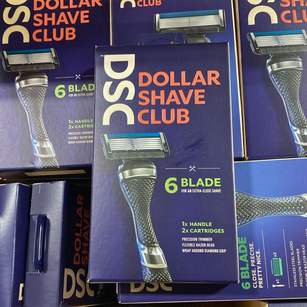 DSC Dollar Shave Club 6 Blade for extra close shave , 1 handle & 2 cartridges (35 Pcs Lot) - Discount Wholesalers Inc