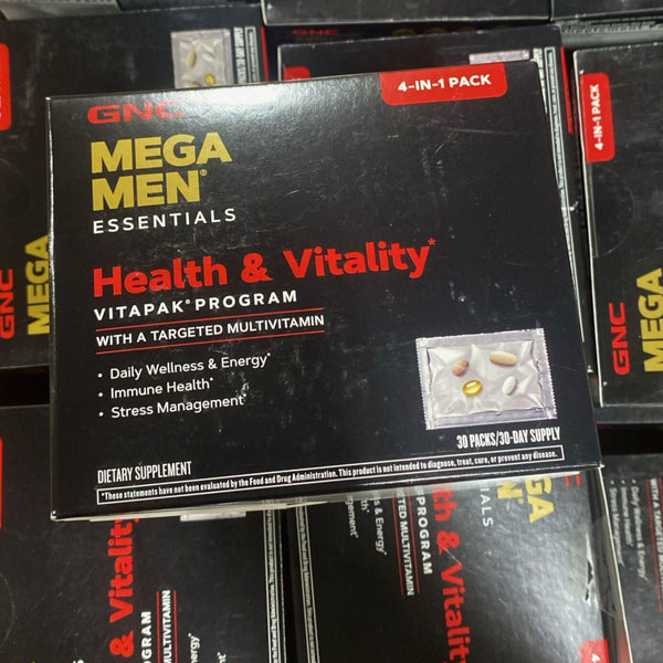 GNC Mega Men Essentials Health & Vitality Vitapak Program 