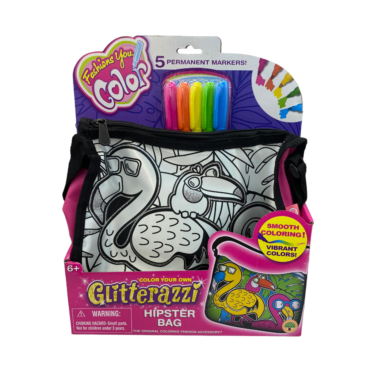 Fashions You Color Assorted Glitterazzi Hipster Bag (32 Pcs Box) - Discount Wholesalers Inc