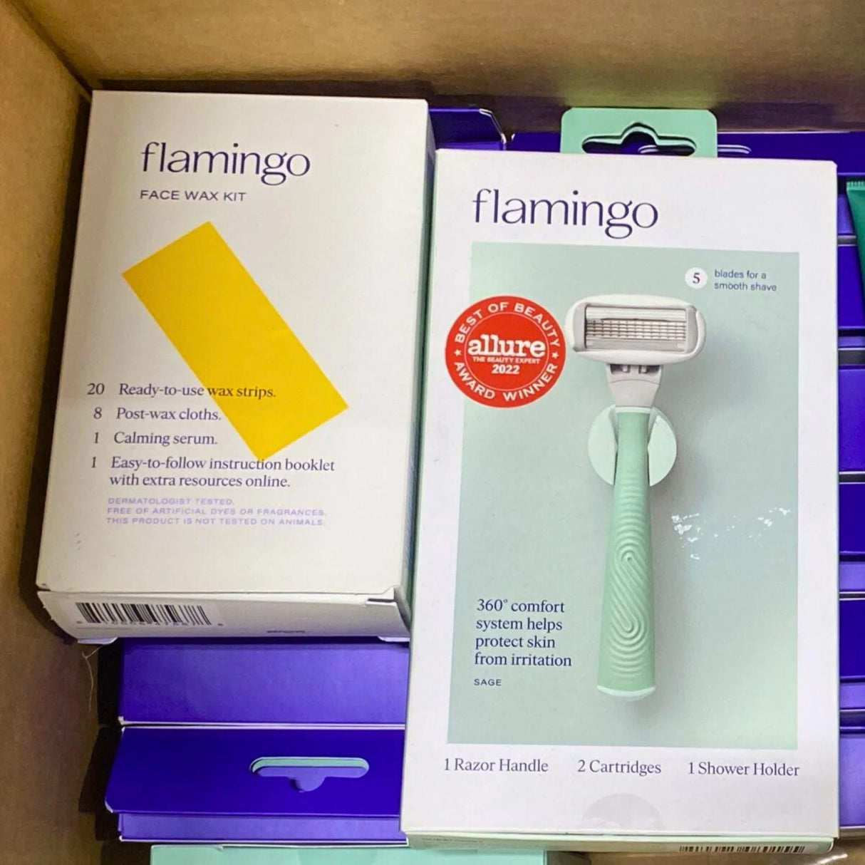 Flamingo Mix Includes Razors, Wax Kits , Lotion (36 Pcs Lot) - Discount Wholesalers Inc