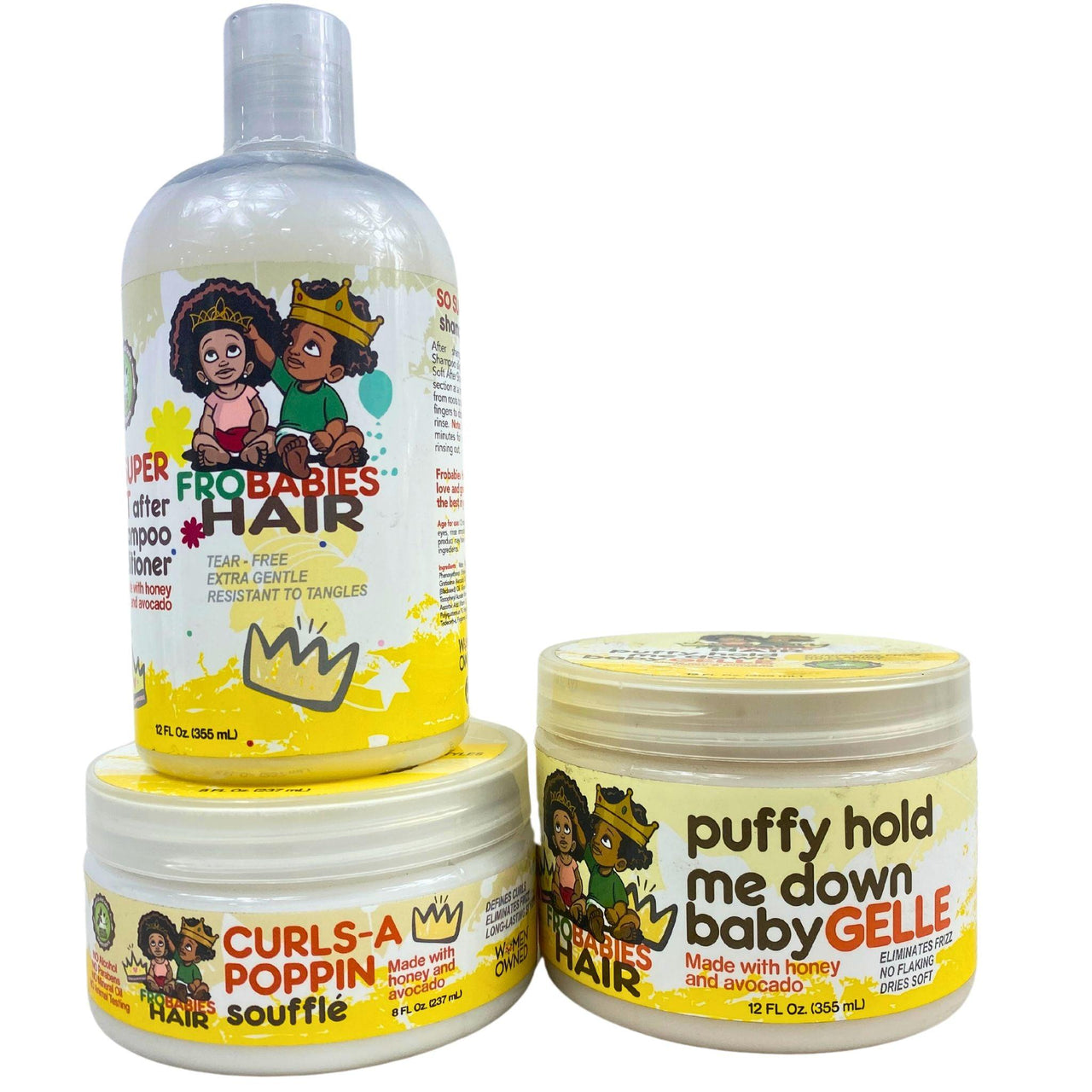 FroBabies Hair Mix - Curl Defining Cream,Shampoo & Conditioner & Gelle (30 Pcs Lot) - Discount Wholesalers Inc