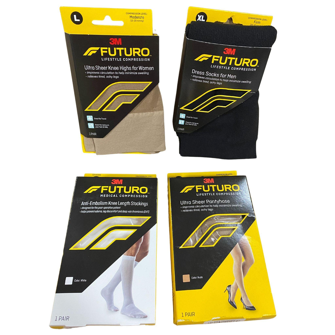 Futuro Pantyhose, Stockings, Knee Highs & Men Dress Socks ( 50 Pcs Box ) - Discount Wholesalers Inc