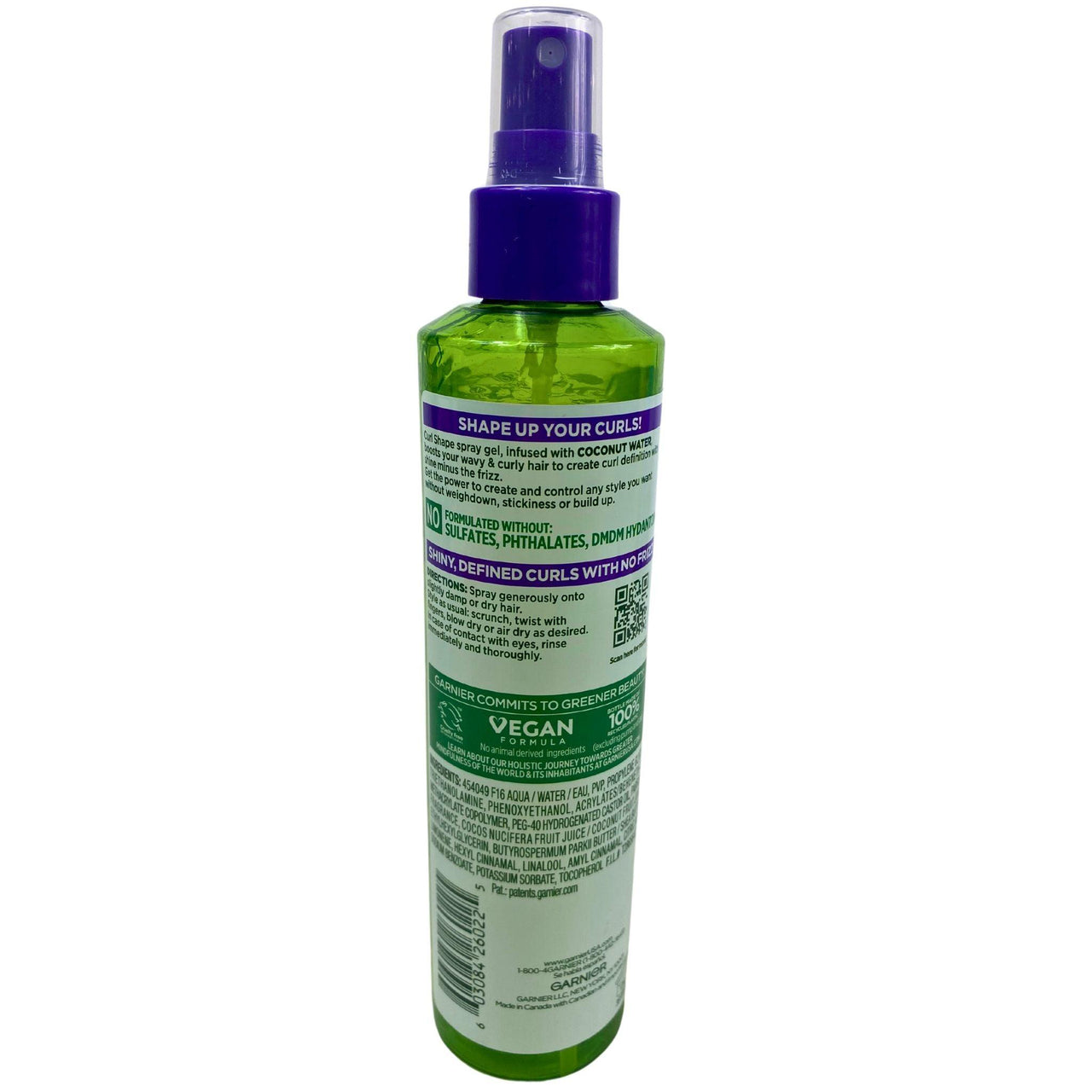 Garnier Fructis Curl Shape Strong Hold Defining Spray Gel Coconut Water 8.5 oz (48 Pcs Lot) - Discount Wholesalers Inc