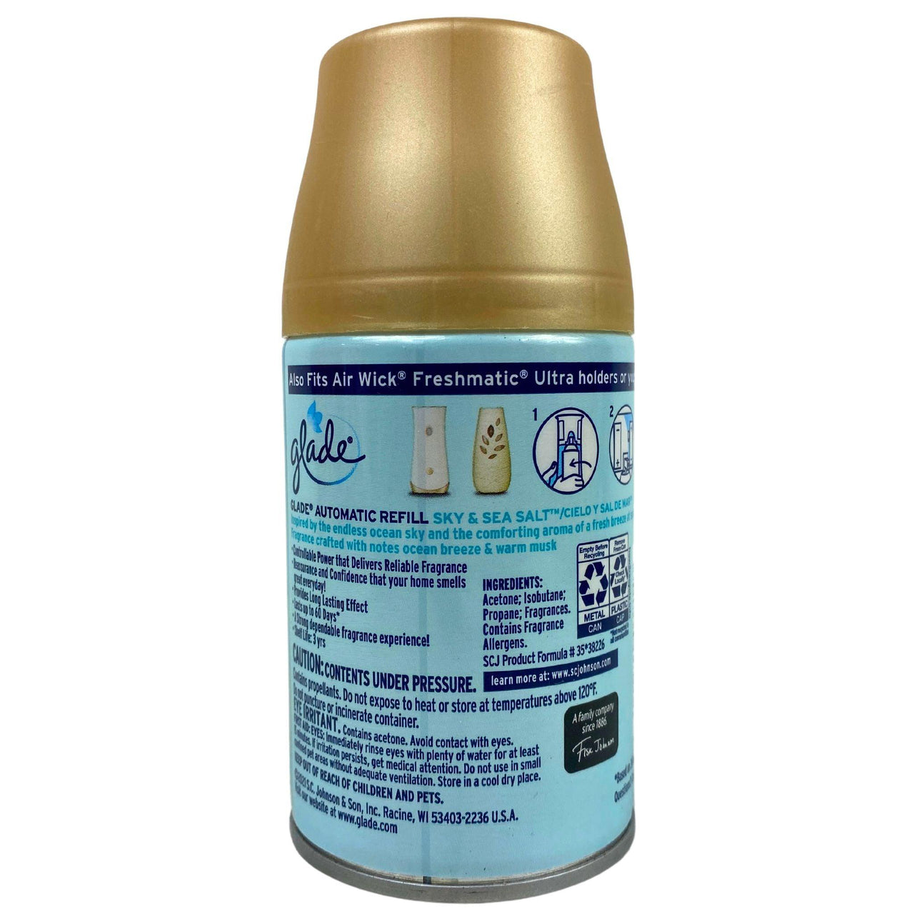 Glade Automatic Spray Refill Sky & Salt 6.2OZ (102 Pcs Lot) - Discount Wholesalers Inc