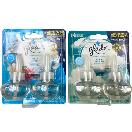 Glade Display Sky&Sea Salt, Island Flowers 1.34 fl.oz (64 Pcs Lot) - Discount Wholesalers Inc