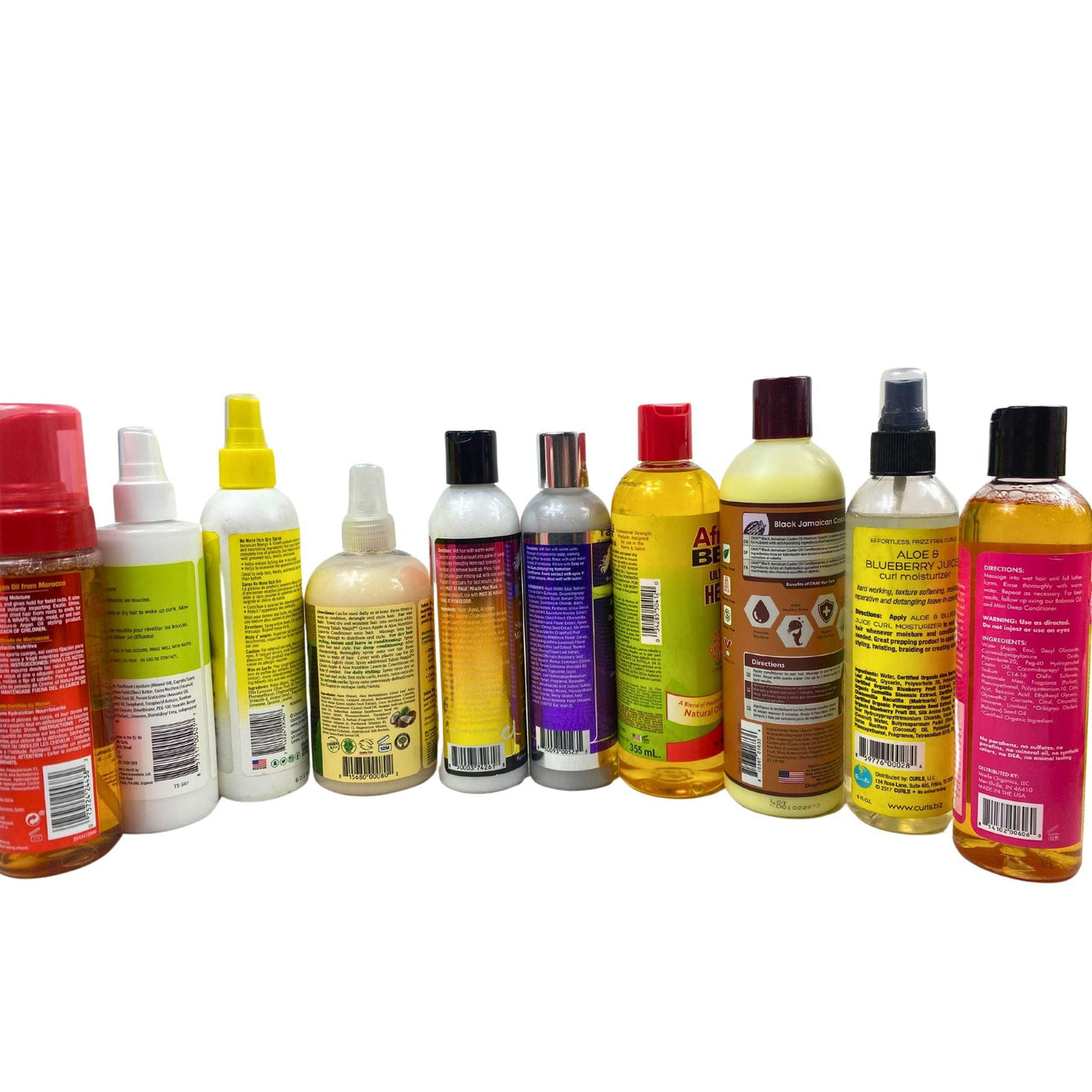 Hair Care Assorted Mix Includes Brands like Mielle,The Mane,Africa's Best,Curls - shampoo,spray,conditioner,oil (60 Pcs lot) - Discount Wholesalers Inc