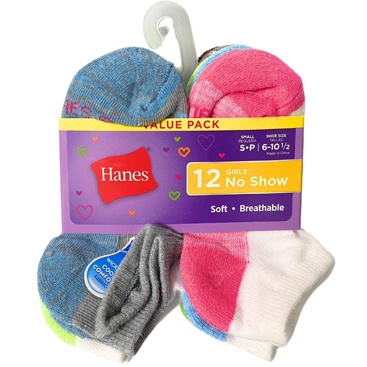 Hanes Girls' (12 Pairs / pk - 24 Packs/Case) - Discount Wholesalers Inc