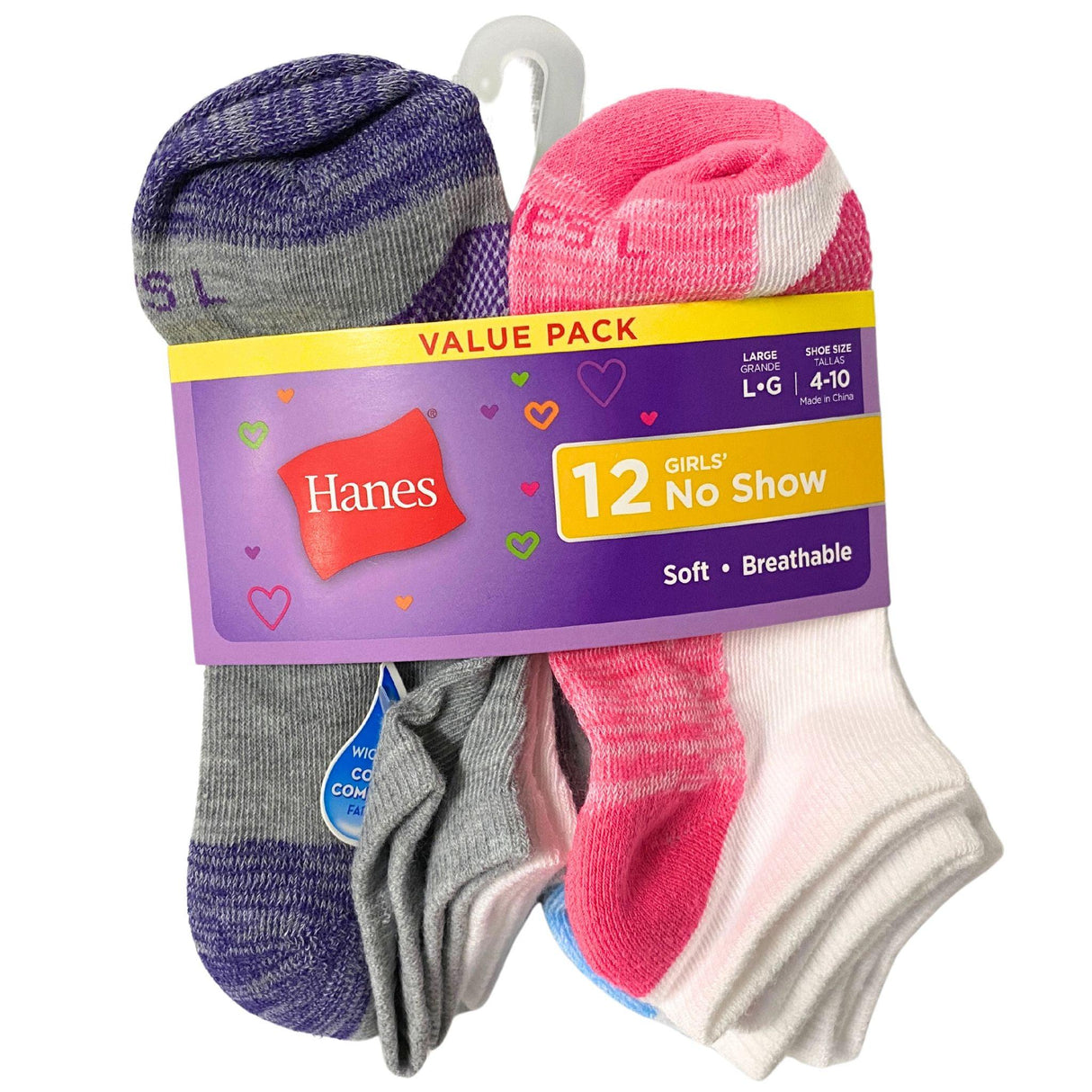 Hanes Girls (12 Pairs/pk - 24 Packs/Case) - Discount Wholesalers Inc