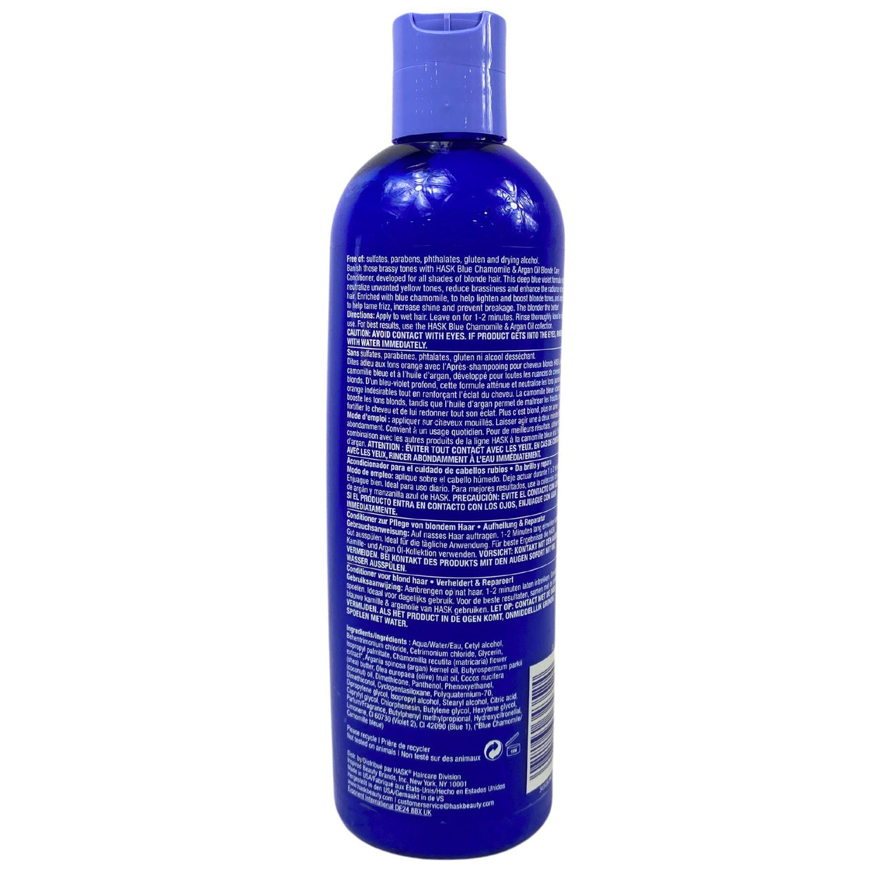 Hask Blue Chamomile & Argan Oil Blonde Care Conditioner 12OZ (50 Pcs Lot) - Discount Wholesalers Inc