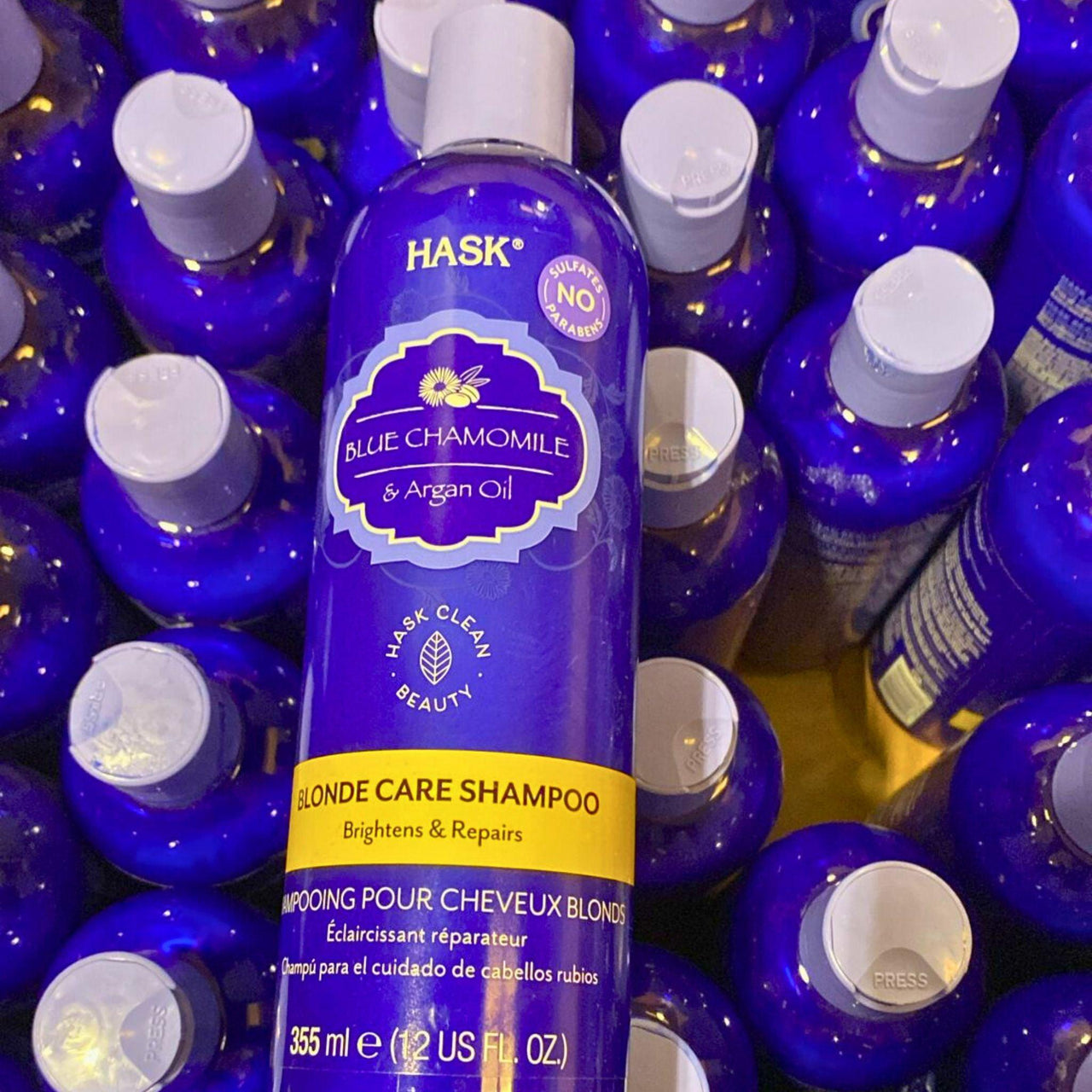 HASK Blue Chamomile & Argan Oil Blonde Care Shampoo 12OZ (50 Pcs Lot) - Discount Wholesalers Inc