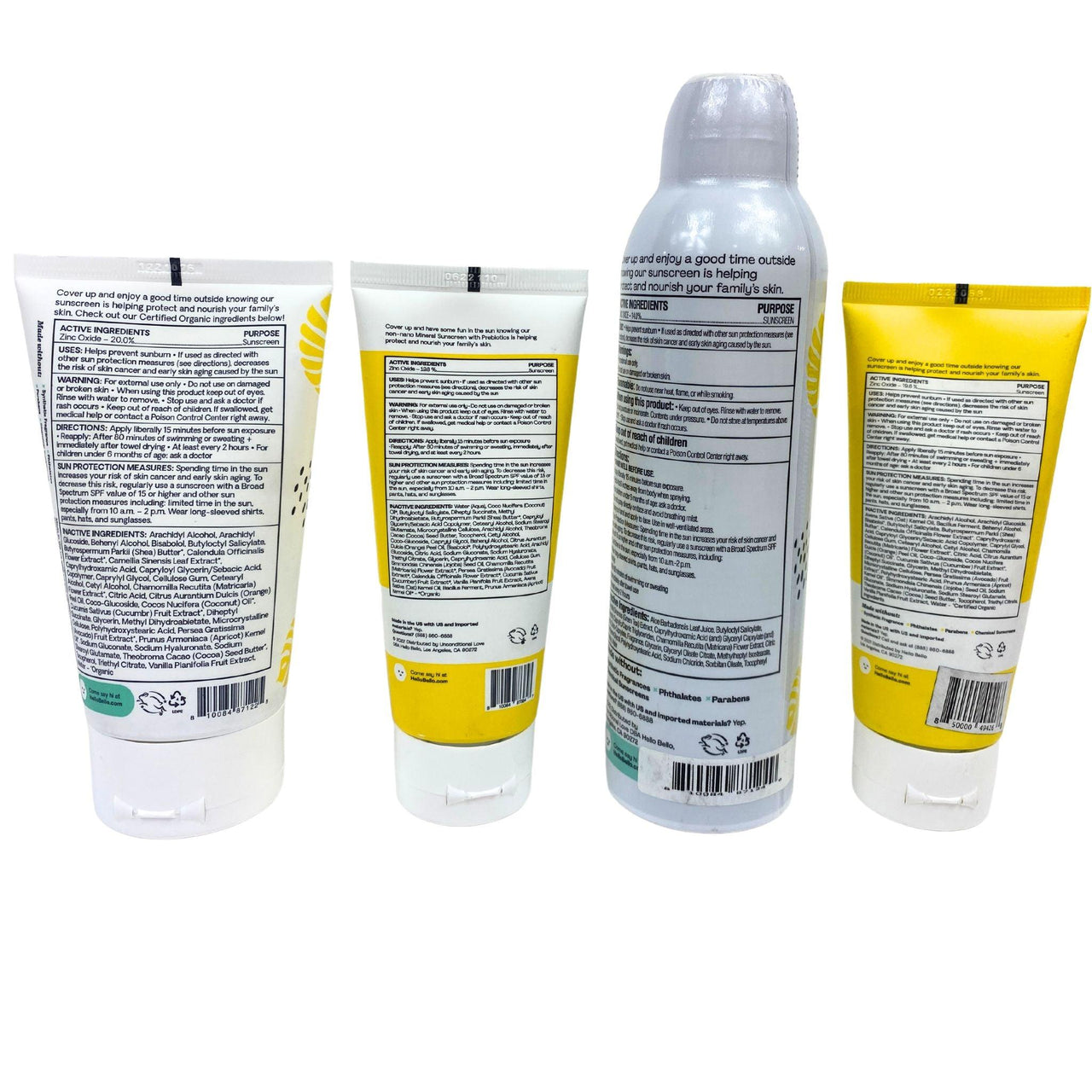 Hello Bello Assorted Sunscreen with Assorted SPF's (50 Pcs Lot) - Discount Wholesalers Inc