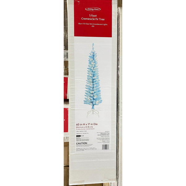 Holiday Home Blue Fur Tree 60in H x 17in DIA (1 Pc Lot) - Discount Wholesalers Inc