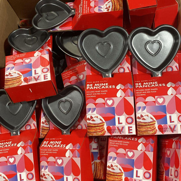 Includes Heart Shaped Skillet , Red Food Coloring & Pancake Mix (24 Pcs Lot) - Discount Wholesalers Inc