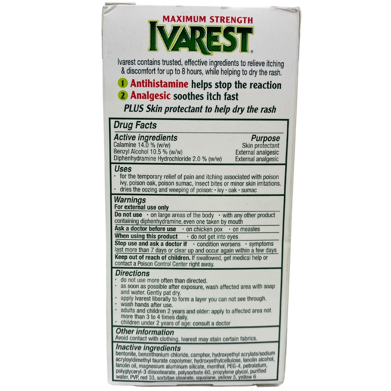 Ivarest Maximun Strength Poison Ivy Itch Cream 2oz (50 Pcs Lot) - Discount Wholesalers Inc