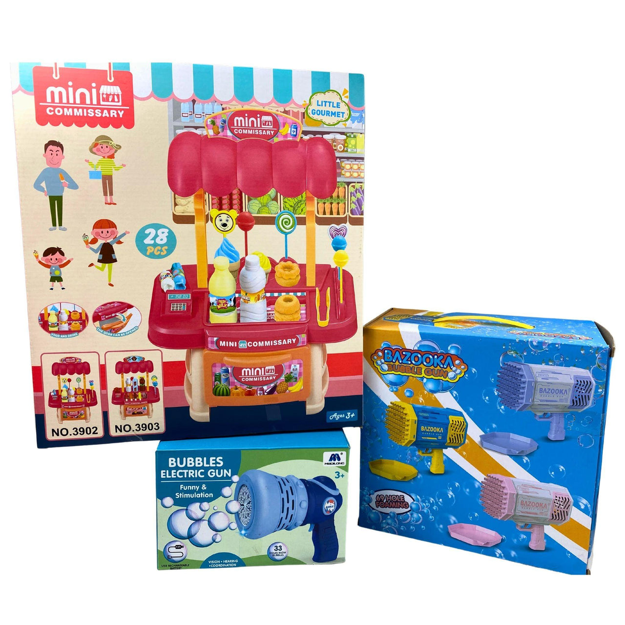 Kid's Toys Mix - Includes Bubble Machines,Freak Dinosaur,Shoot (50 Pcs Lot) - Discount Wholesalers Inc
