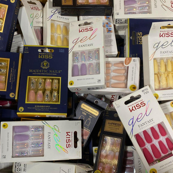 Kiss Nails Assorted Lengths/Colors (50 Pcs Lot) - Discount Wholesalers Inc