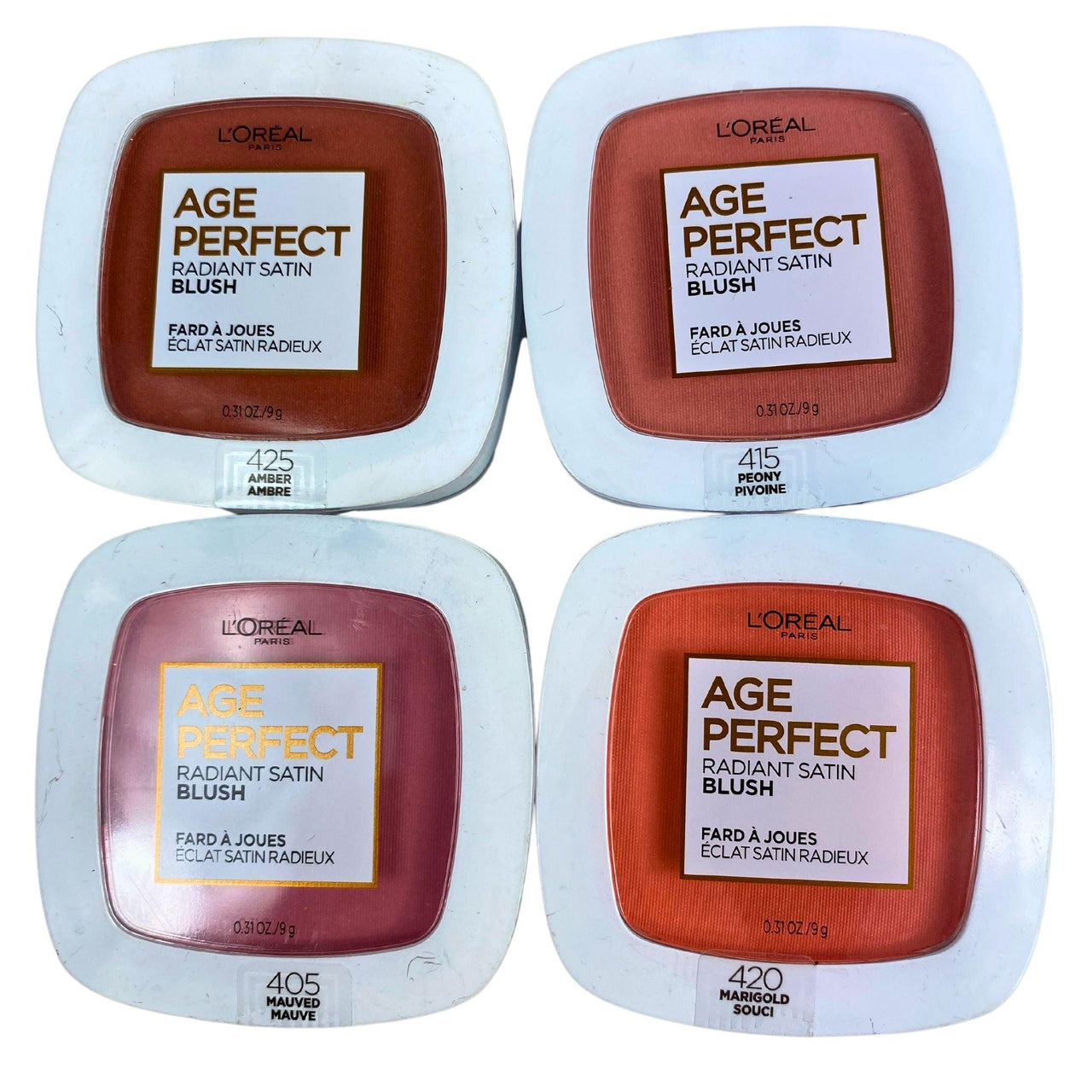 L'Oreal Age Perfect Blush Radiant Satin Assorted Mix 0.31OZ (50 Pcs Lot) - Discount Wholesalers Inc