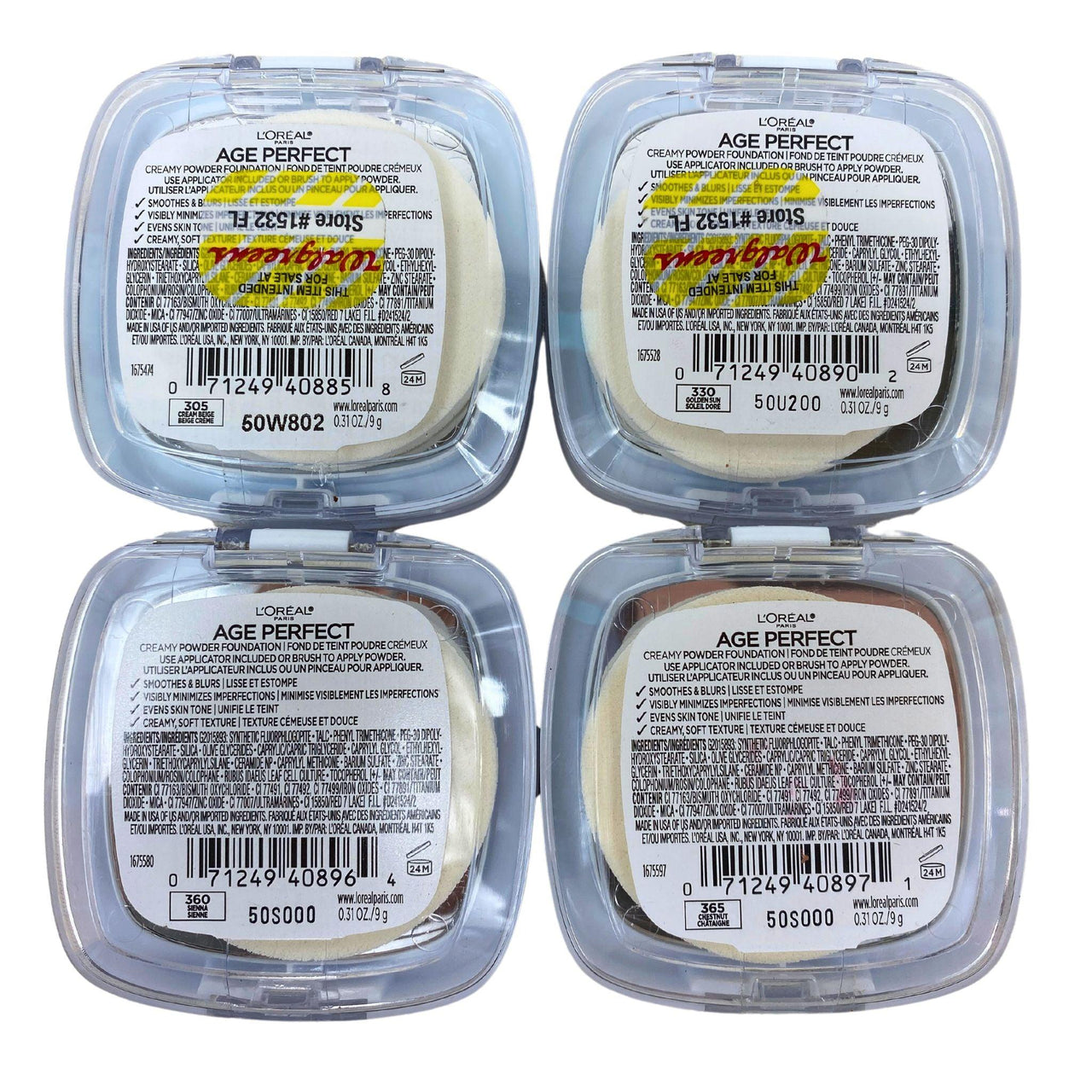 L'Oreal Creamy Powder Foundation Assorted Mix 0.31OZ (50 Pcs Lot) - Discount Wholesalers Inc