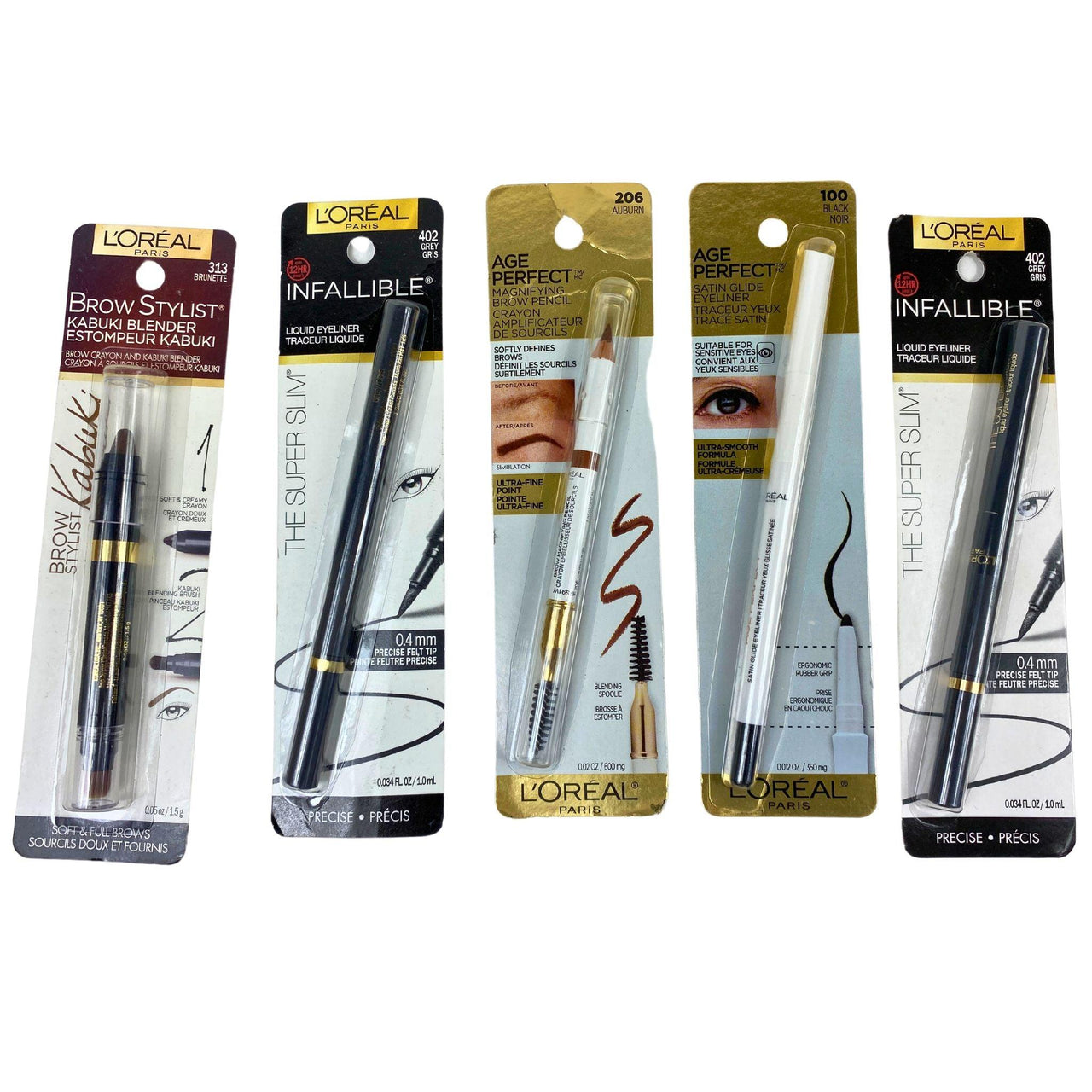 L'Oreal paris Assorted Eyeliners & Brow Pencils (50 Pcs Lot) - Discount Wholesalers Inc